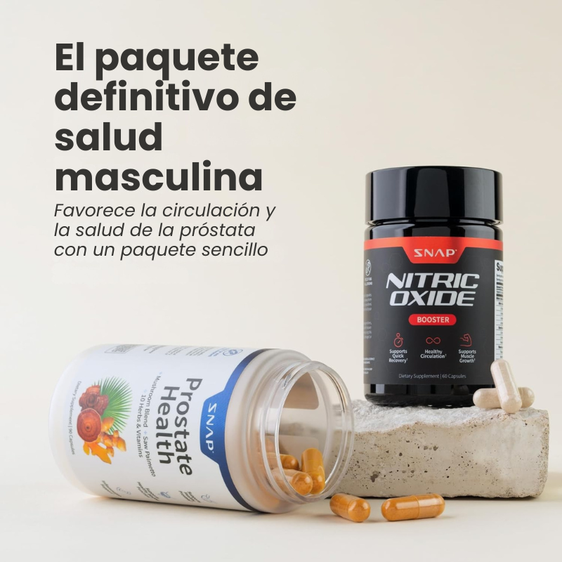 Prostate Health & Nitric Oxid - El combo más completo de bienestar masculino