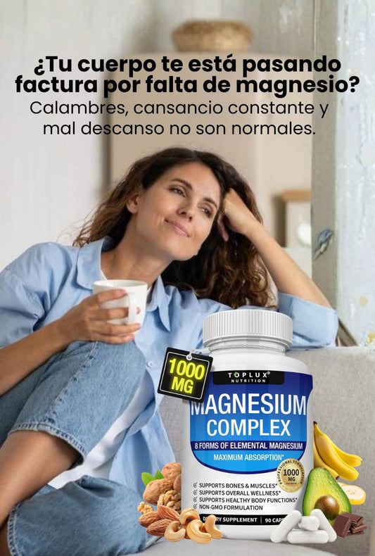 MAGNESIUM COMPLEX 8 en 1 - El mineral esencial que impacta más de 300 funciones de tu cuerpo